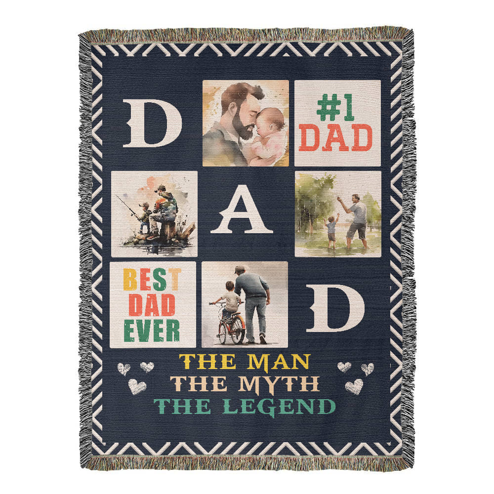 Best Dad Ever - Woven Blanket